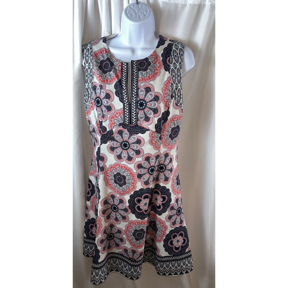 Maggy London Women’s Floral Dress Size 10 Multicolor Bohemian Coquette Retro